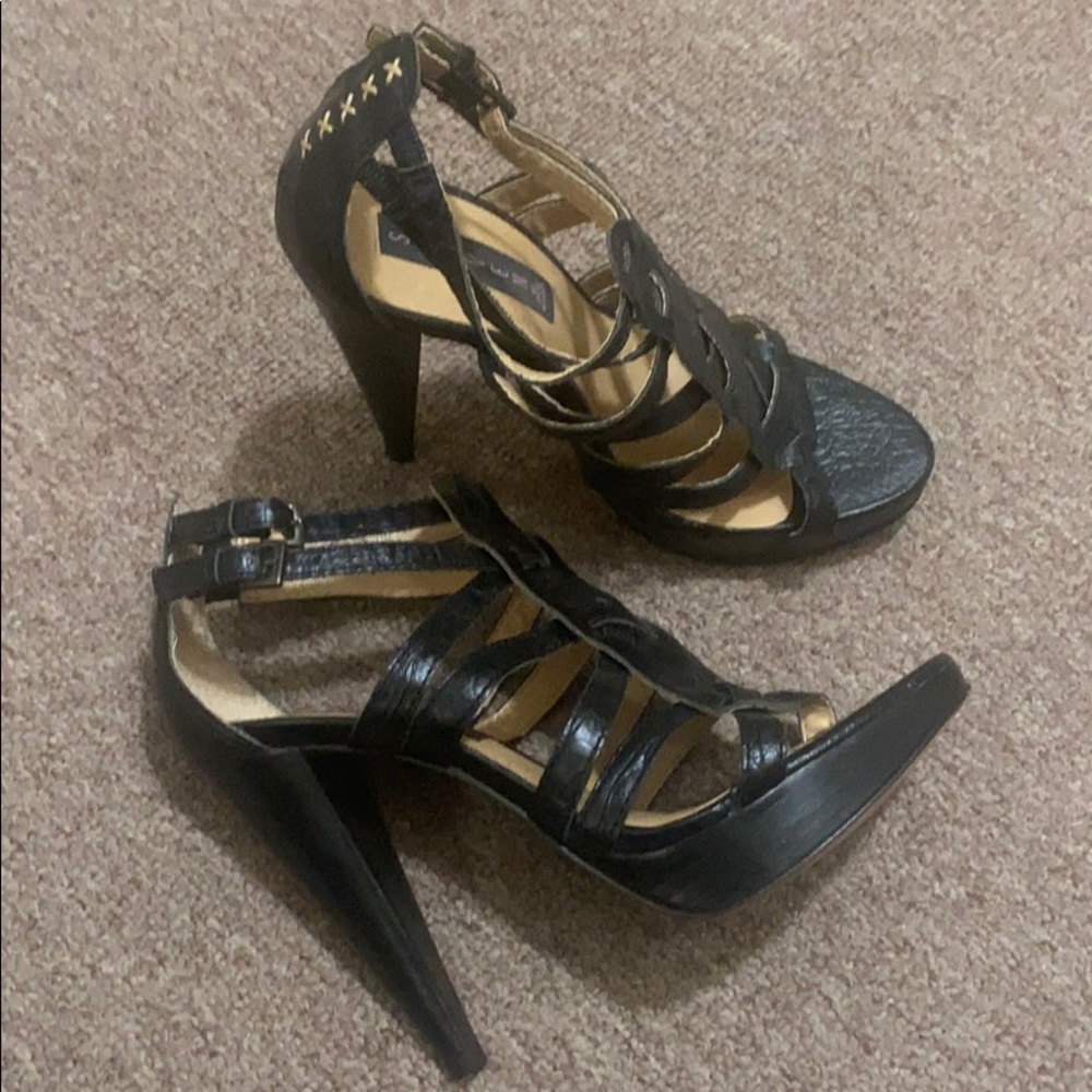 Steve by Steven Madden Senter Black Heels Size 7